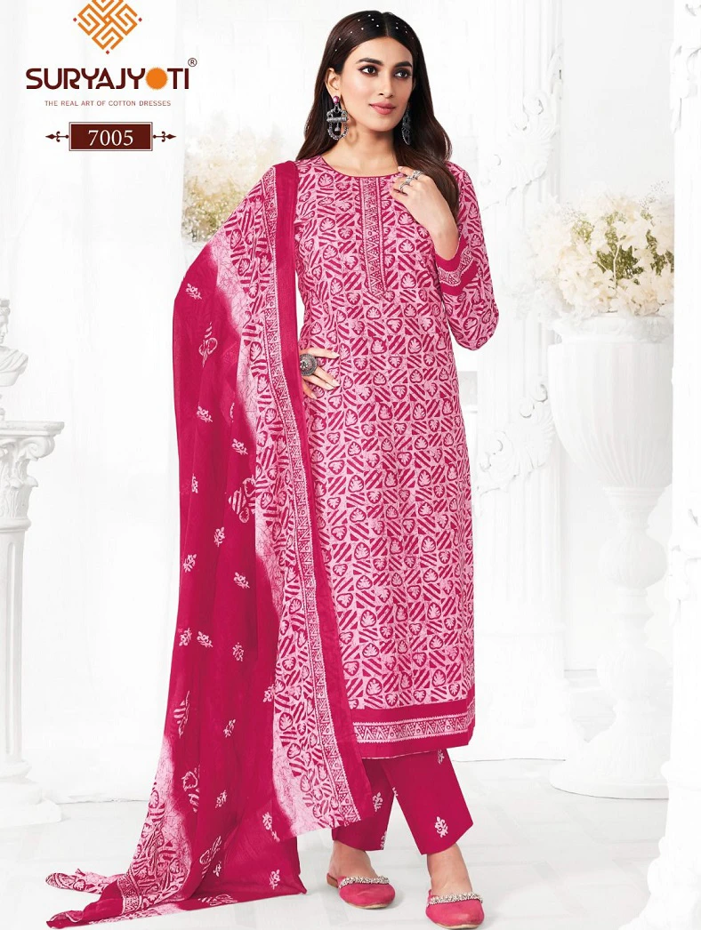 Suryajyoti Pehnava Vol 7 Cotton Wholesale Readymade Salwar Suit Catalog